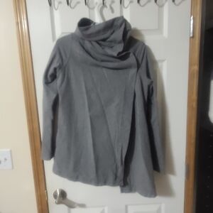 lululemon athletica Gray Asymmetrical Cowl Neck Cardigan